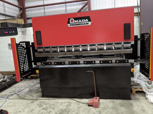 Amanda 80 ton x 2500mm manual machine with power back gauge and digital read out.